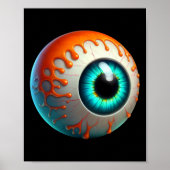 Slimy Human Eyell Creepy Halloween Funny Lazy Hall Poster (Voorkant)