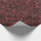 Slimy Red Organic Weird Alien Flesh Texture Cadeaupapier (Hoek)