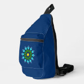 Sling Bag - Blauwe en Groene Mandala (Rechterhoek)
