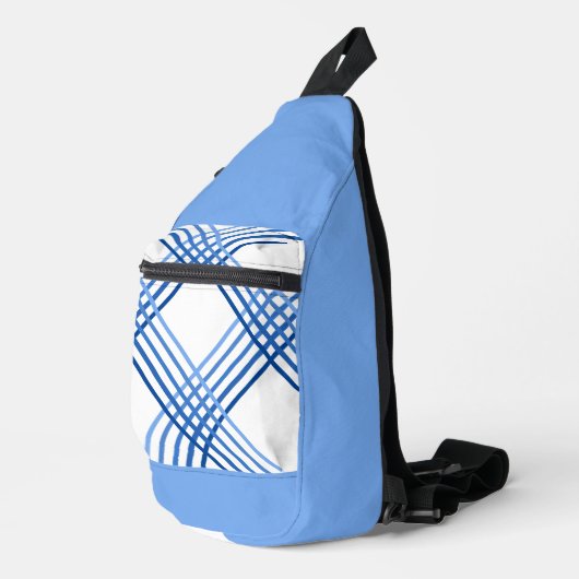 Sling Bag - Blue Stripes Crossed (Rechterhoek)