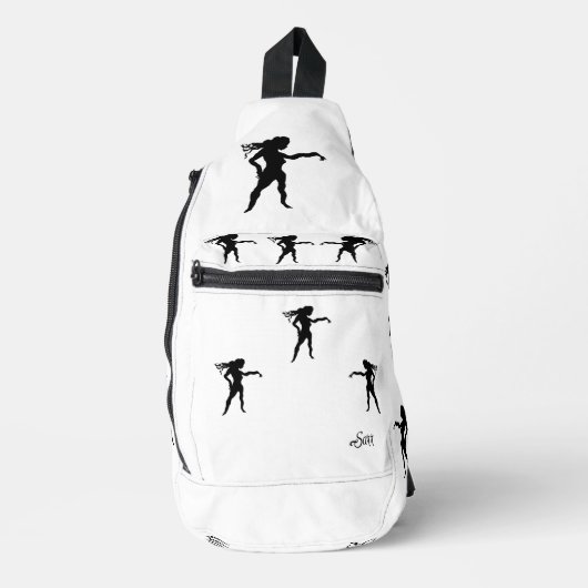 Sling Bag: Duffel Bag Vrouw Power. (Voorkant)