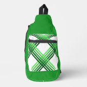 Sling Bag - Green Stripes Crossed (Voorkant)