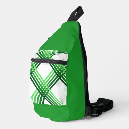 Sling Bag - Green Stripes Crossed (Rechterhoek)