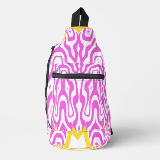 Sling Bag, Multicolor naadloos klassiek ontwerp Bag (Voorkant)