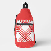 Sling Bag - Rode strepen gekruist (Voorkant)