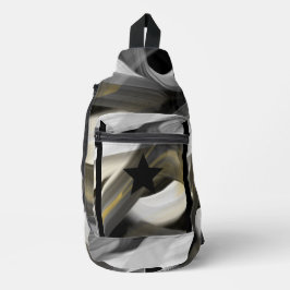 Sling Bag Trend Abstract Art Zwart Wit Goud