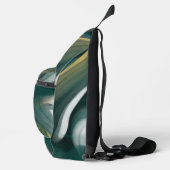 Sling Bag Trend Abstract Art Zwart Wit Groen (Rechts)