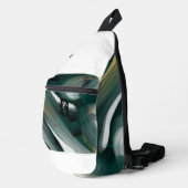 Sling Bag Trend Abstract Art Zwart Wit Groen (Rechterhoek)