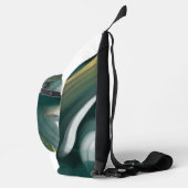 Sling Bag Trend Abstract Art Zwart Wit Groen (Rechts)