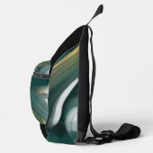 Sling Bag Trend Abstract Art Zwart Wit Groen (Rechts)