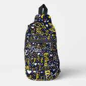 Sling Bag Vrouwen naam, harten en sterren (Voorkant)