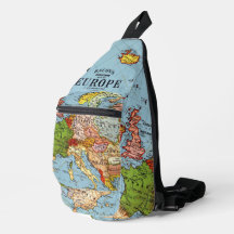 Sling Crossbody tas - Kaart van Europa