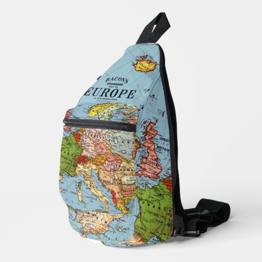 Sling Crossbody tas - Kaart van Europa (Rechterhoek)