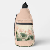 Sling Duffel - Dragonfly in het roze Sling Bag (Voorkant)