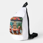 Sling Rugzak: Kerstmis Paddenstoel Ontwerp Bag (Rechterhoek)