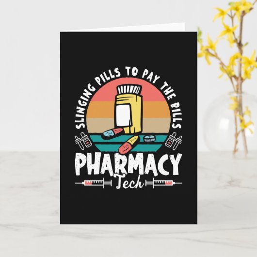 Slingend Pills Pharmaceuticals Gift Kaart (Gele Bloem)