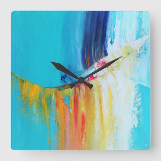 Slinger De Vrije Man Vierkante Klok (Voorkant)