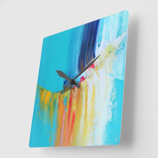 Slinger De Vrije Man Vierkante Klok (Hoek)