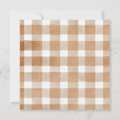 Slinger Licht Gingham Pompoen Geslacht Reveal Fees Kaart (Achterkant)