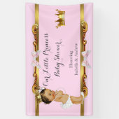 Slinger Prinses Baby Borrel Roze Wit Goud Spandoek (Verticaal)