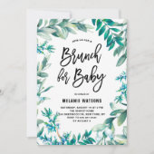 Slinger van Bladeren en Bessen Baby Shower Brunch Kaart (Voorkant)