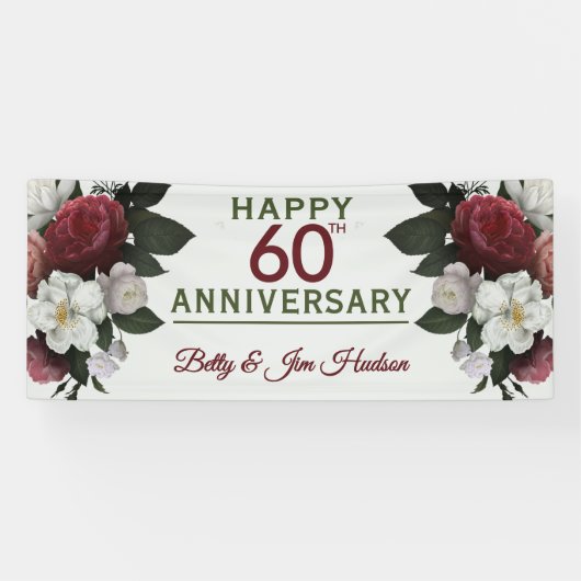 Slinger voor 60-jarig jubileumfeest spandoek (Horizontaal)