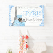 Slinger voor jongens Paris baby shower Spandoek (Insitu)