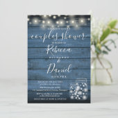 Slingerende lichten Blauwe potten Script Koppel Br Kaart (Staand voorkant)