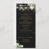 Slingerende lichten Bloem zwart goud alles-in-één  Kaart (Achterkant)