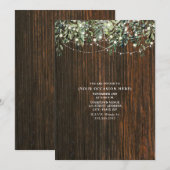 Slingerende lichten botanisch rustiek hout algemee kaart (Voorkant / Achterkant)