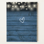 Slingerende lichten Rustiek Blauw Houten Script Br Planner (Achterkant)