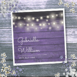 Slingerende lichten Rustiek Paars Hout Elegant Sch Servet