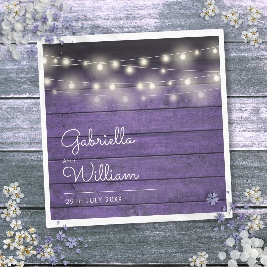 Slingerende lichten Rustiek Paars Hout Elegant Sch Servet