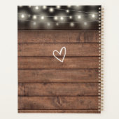 Slingerende lichten Rustieke houten handtekening s Planner (Achterkant)
