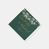 Slingerende lichten Signature Goud Schrift Groen H Servet (Hoek)