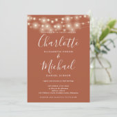 Slingerende lichten Terracotta All-in-One Eenvoudi Kaart (Staand voorkant)