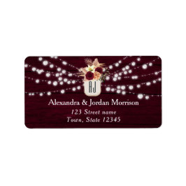 Slingerende Lichtjes Bordeaux Label