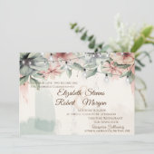 Slingerende Lichtjes,Borstelstreek,Bloemige Bruilo Kaart (Staand voorkant)