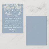Slingerende Lichtjes Dank Je Wel Stof Blauw Bruilo Plaatskaartje (Voorkant / Achterkant)
