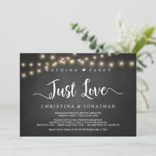 Slingerende Lichtjes, Elopement, Niets fancy, gewo Kaart