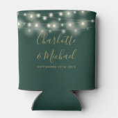 Slingerende Lichtjes Handtekening Script Groene Go Blikjeskoeler (Achterkant)