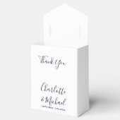 Slingerende lichtjes handtekening script Navy Witt Bedankdoosjes (Geopend)