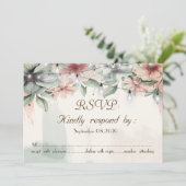 Slingerende lichtjes,Kwaststreek,Bloemrijke RSVP Kaart (Staand voorkant)