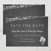 Slingerende Lichtjes Metselpotje Krijtbord SAVE TH The Date (Voorkant / Achterkant)