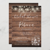 Slingerende Lichtjes Metselwerk Potten Bruiloft Fe Kaart (Voorkant / Achterkant)