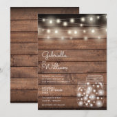 Slingerende Lichtjes Metselwerkpotten Rustieke Hou Kaart (Voorkant / Achterkant)