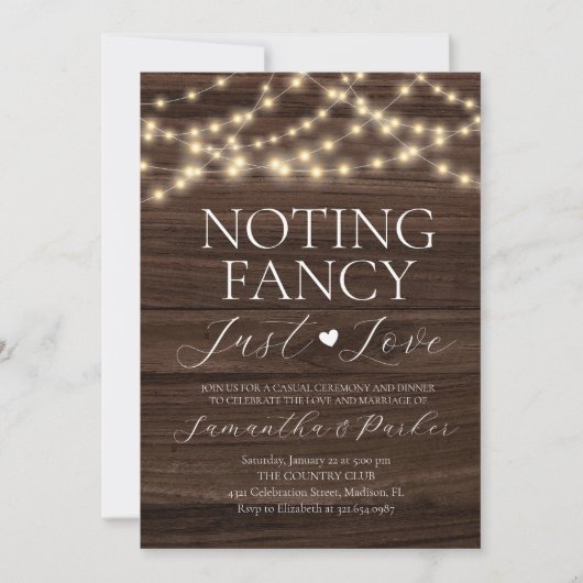 Slingerende Lichtjes Rustiek Niets Gewoons Gewoon  Kaart (Voorkant)