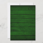 Slingerende Lichtjes Rustieke Groene Houten Bruilo Kaart (Achterkant)