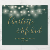 Slingerende Lichtjes Signature Script Groen Goud B Bier Etiket (Enkel label)