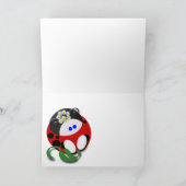 Slingerende Lieveheersbeestjes Feestdagen Kaart (Binnen)